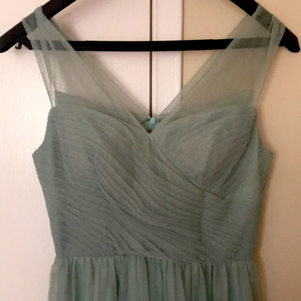Sage green evening dress
